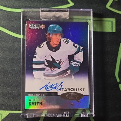 Upper Deck 2024-25 Clear Cut Starquest Autograph Will Smith Sharks
