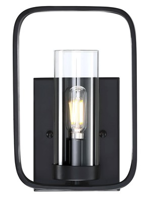 Forte Lighting 5197-01 Kineo 6''W Wall Sconce - Black