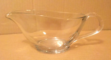 ANCHOR HOCKING 9" Clear Glass 14 oz. Microwaveable Gravy Boat Made in USA #1043