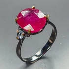 Unique ring Ruby Ring 925 Sterling Silver Size 7.5 /R469749