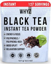 Instant Black Tea Powder 4.5 oz Unsweetened Iced Tea Concentrate 127 Servings