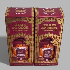 Poo-Pourri 2pc Lot Before-You-Go Toilet Spray  Vanilla Pumpkin  2oz 59ml x2 