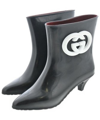 GUCCI Boots Women's Size 38 Black Rubber