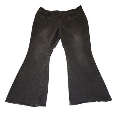  D&G Dolce and Gabbana Light Black Flared Stretch Jeans Size 22W Y2K   