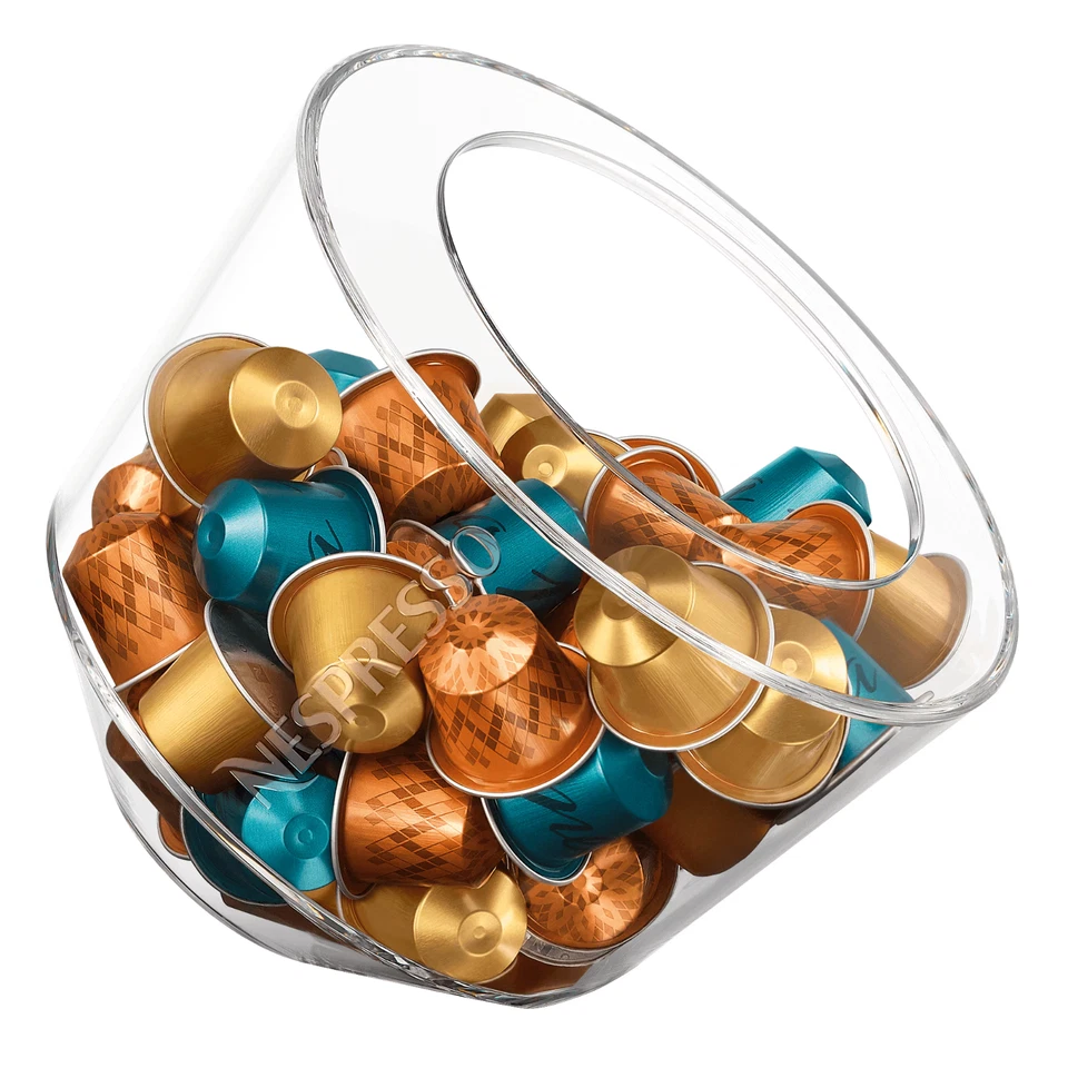 Nespresso Bonbonniere Capsule Dispenser Coffee Pod Holder Clear 50 Pod Storage - Imagen 1 de 1