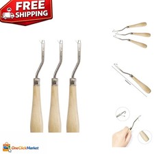 Durable 3-Pack Latch Hooks with Comfortable Grip - Knitting Essentials
