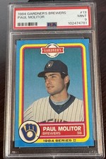 1984 GARDNER'S BREWERS #13 PAUL MOLITOR BREWERS HOF POP 7 PSA 9