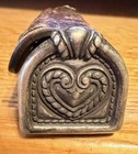 BRIGHTON Vintage Croc Embossed Brown Leather Lipstick Case with Mirror — photo 3
