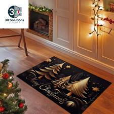 Christmas Carpet Doormat Soft Christmas Tree Romantic Living Room Mat