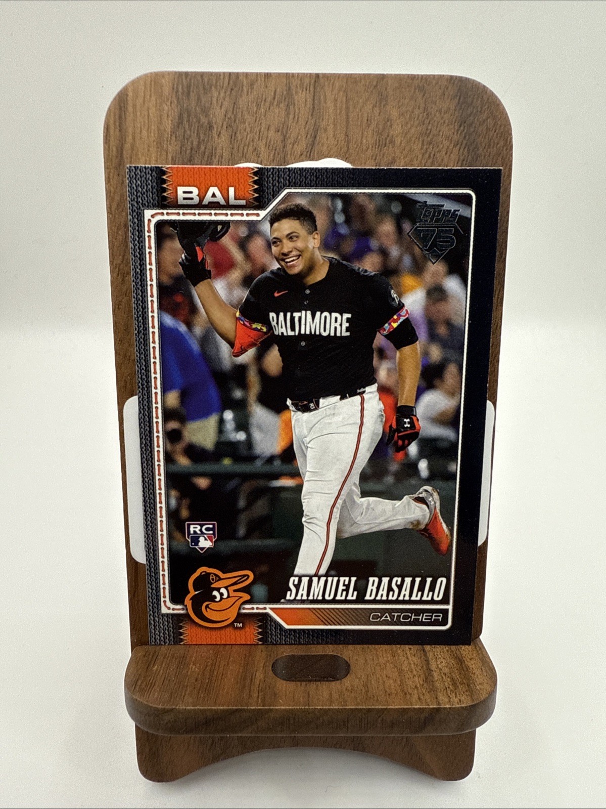 2026 Topps Series 1 Samuel Basallo RC Black Border /75 #104 Orioles
