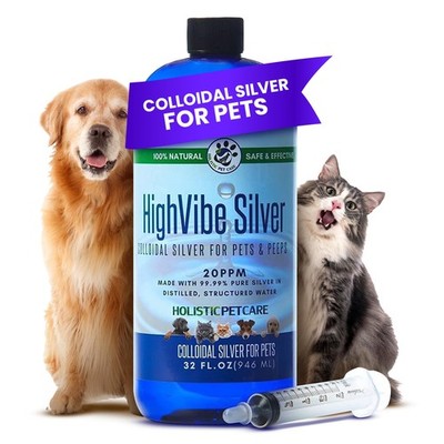 Colloidal Silver for Dogs  Cat Wound Care, Immune Support  Skin Solution - Al...