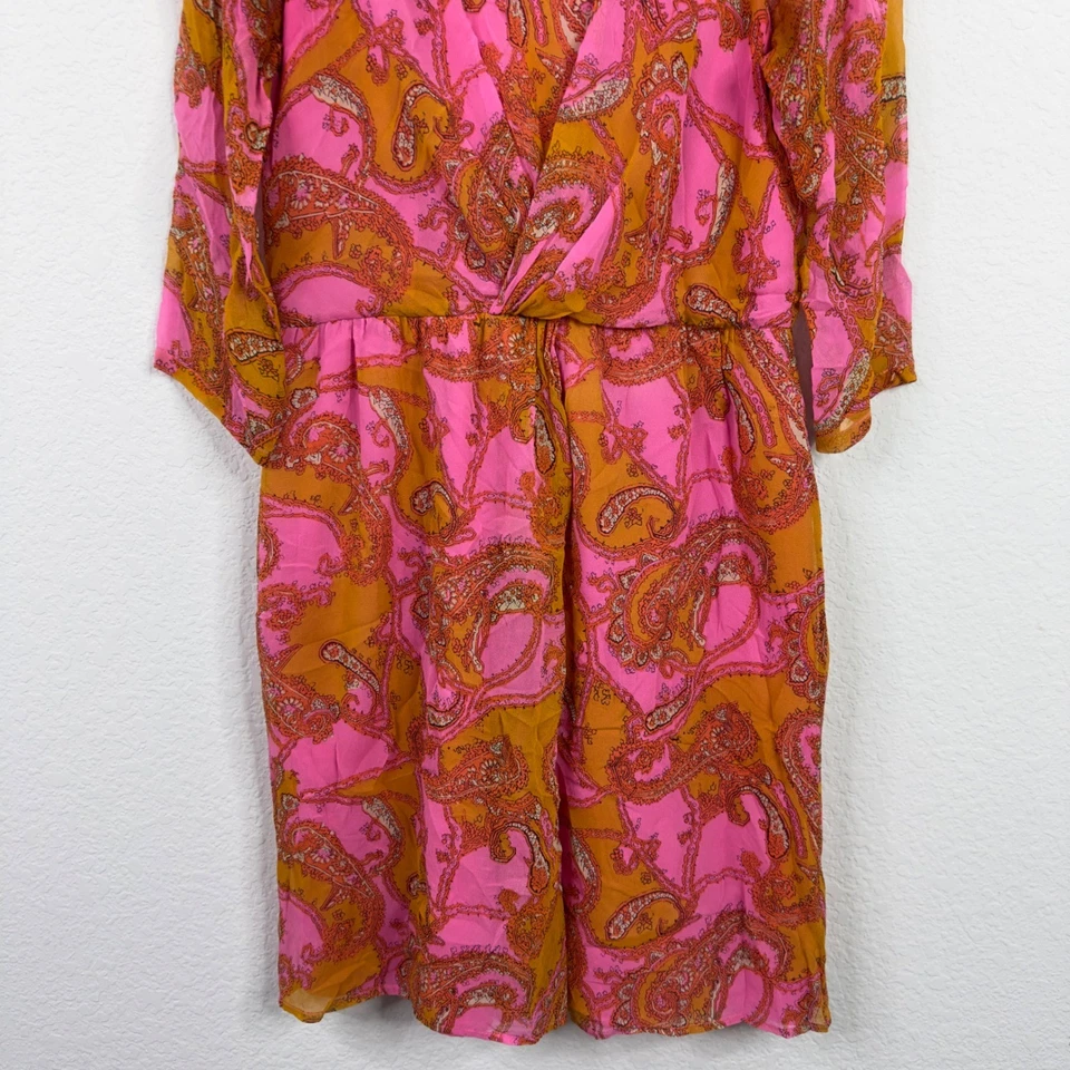 Broadway & Broome Dress Womens 4 Colorful Paisley Chiffon Boho Cottagecore Fairy - Image 4 of 4