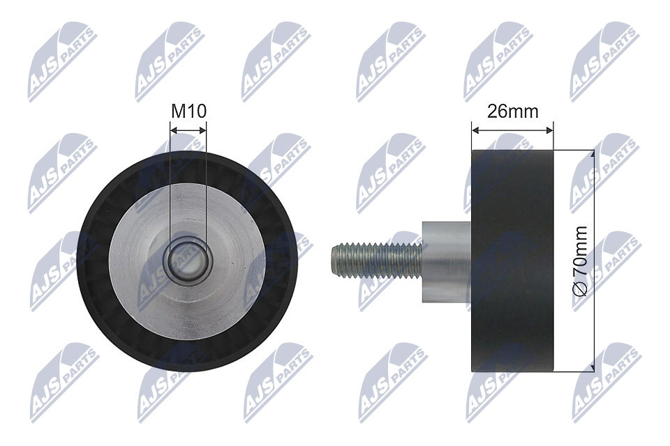 Fits NTY RNK-BM-009 PULLEY IDLER V-BELT - Image 6