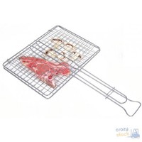 Filtex Srl Doppelte Grillrost-Gitterplatte Ohne FüßE Chromstahl 35X40 Cm