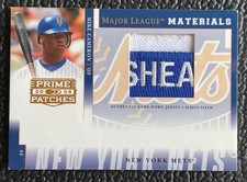 🔥MIKE CAMERON 2005 DONRUSS PP GAME USED METS SHEA STADIUM LOGO PATCH #'d /20!🔥