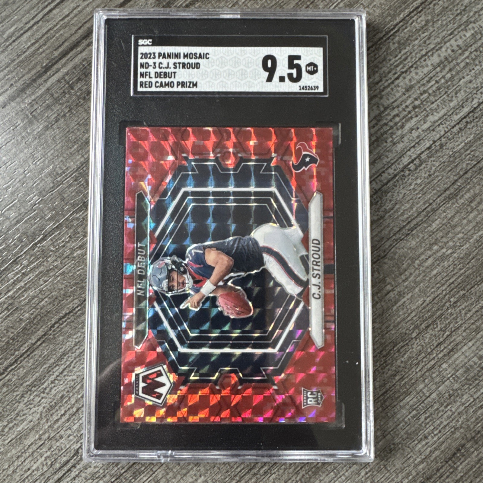 2023 Panini Mosaic - Nfl Debut C.J. Stroud #ND-3 Red Mosaic Prizm (RC) SGC 9.5