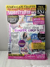 American Craft Paper Crafter Magazine Bumper Card Kit 75 pieces five stamps new