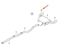 VOLVO V60 MK1 Exhaust System Right End Pipe 31454395 NEW