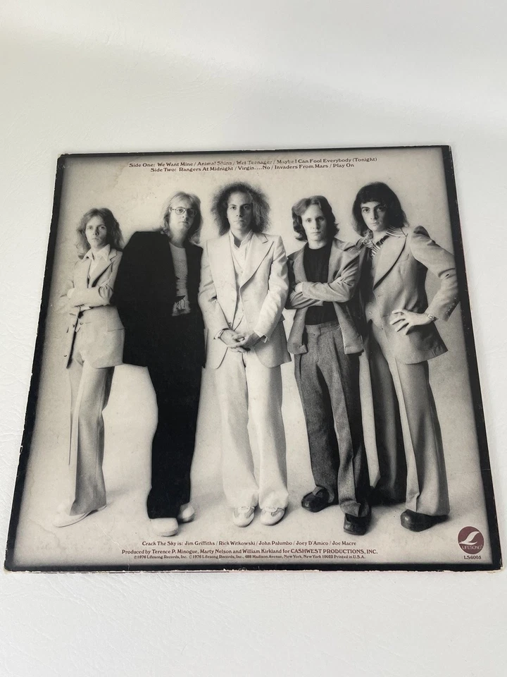 Crack The Sky - Animal Notes LP Record 1976 Lifesong Progressive Rock 33RPM - Image 3 of 4