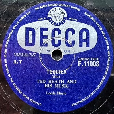 (47) Ted Heath And His Music - Tequila / Little Serenade 10'' 78 CUSS
