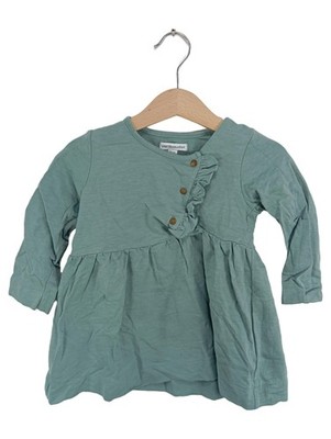 Vertbaudet Mädchen Freizeitkleid Gr. 80 Grün Casual Baumwolle