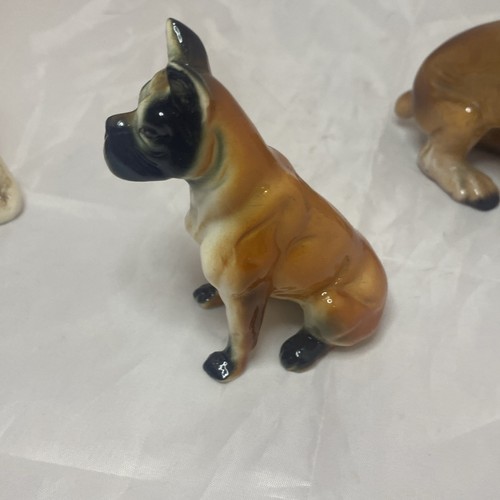 3 Porcelain Dog Figurines BOXER BREED Circa 1950's 60’s 1 Japan 3-4” - Picture 8 of 24