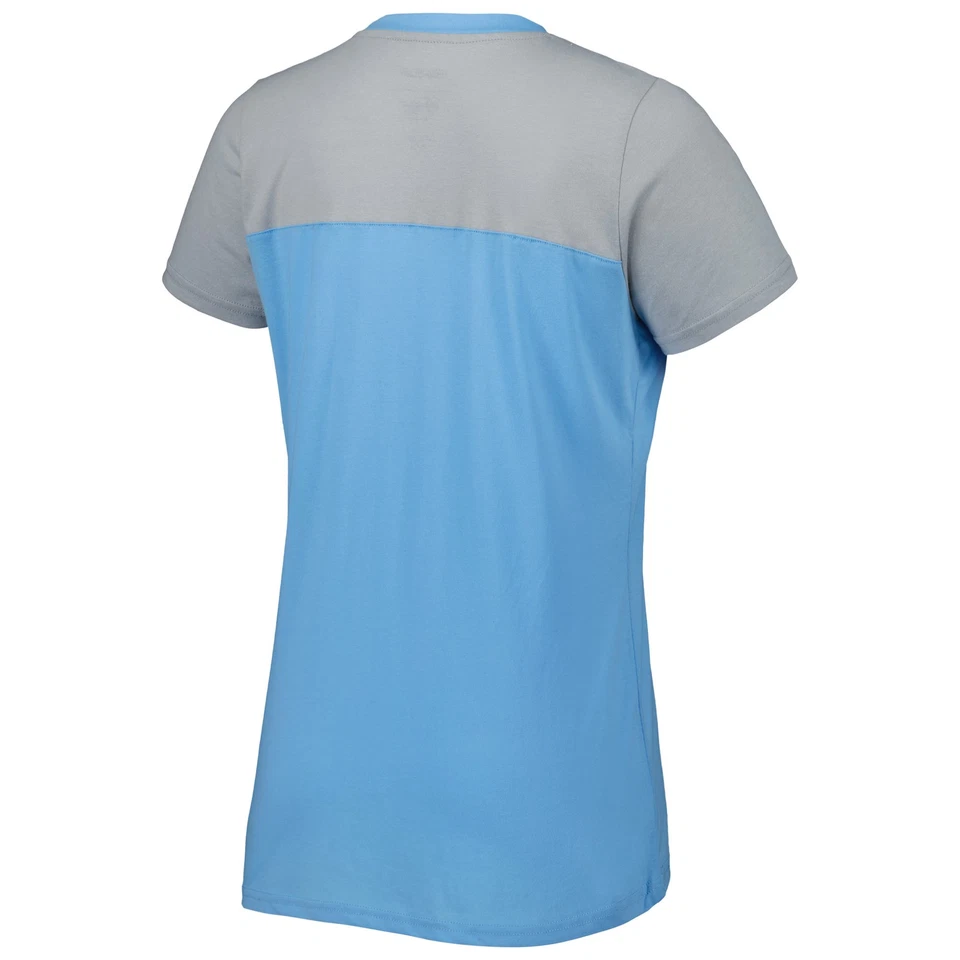 Camiseta para mujer G-III 4Her by Carl Banks azul claro/gris Kevin Harvick Box Score Foto 3 de 4