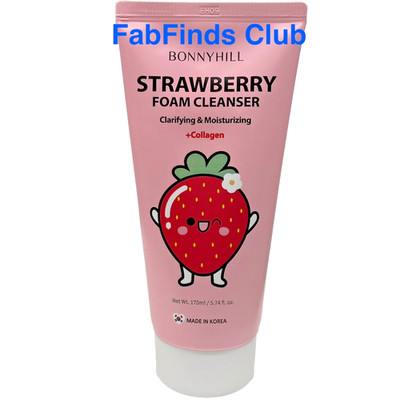 Korean BonnyHill Strawberry Foam Cleanser Sealed 5.74oz/170ml Exp. 2028