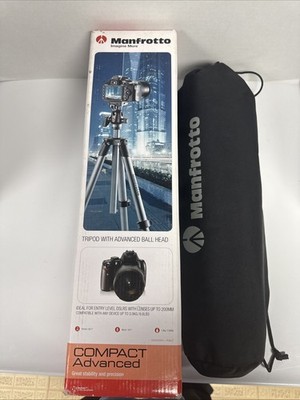 Manfrotto Ball Head Tri Pod 55  Compact Advanced Tripod Kit No Quick Plate