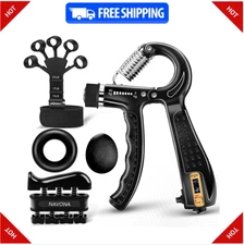 5 PCS Grip Strength Trainer Kit, Hand Gripper Strengthener, Forearm Strengthener