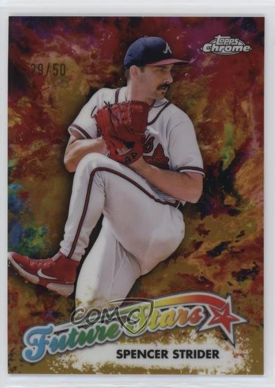 2023 Topps Chrome Future Stars Gold Refractor 29/50 Spencer Strider #FS-15 02ti