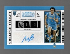 2019 Panini Contenders Draft Picks Moses Brown UCLA Bruins Auto RC #113 NM