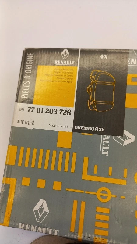 Pastillas de freno traseras originales RENAULT Laguna I Safrane 7701203726 - Imagen 2 de 2