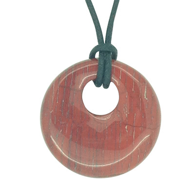 Lucky Libra Birthstone Agogo Pendant Zodiac Astrology Gemstone Red Jasper