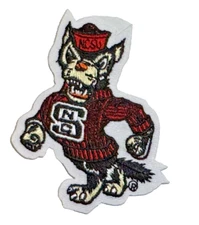 NC State Wolfpack Team Logo Embroidered 3in Iron / Sew-On Patch