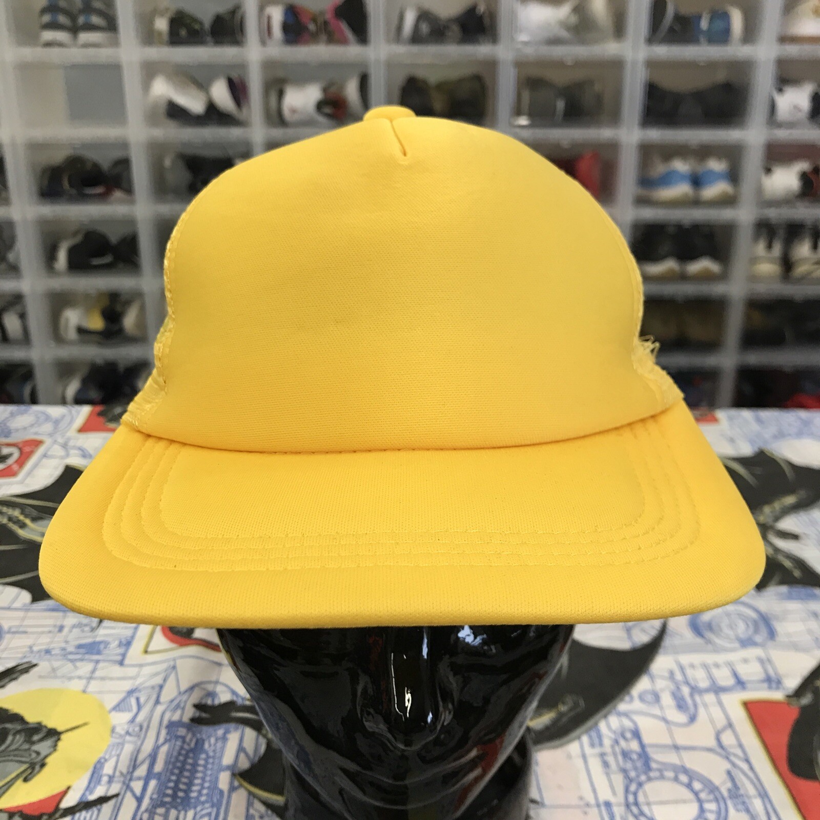 Blank Yellow Mesh Trucker Hat
