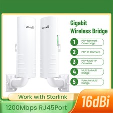 Ueevii Wireless Bridge Point to Point CPE830 5.8G WiFi CPE High-Gain Antenna