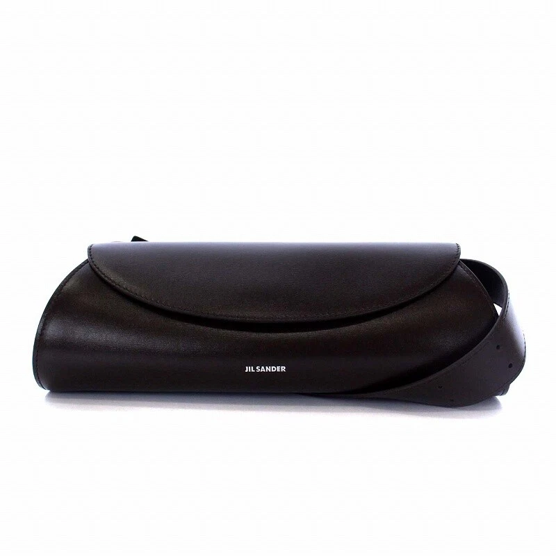 Jil Sander Cannolo Sm Leather Handbag Shoulder Bag Small Brown Jo7Wd0023 /Kh Lad