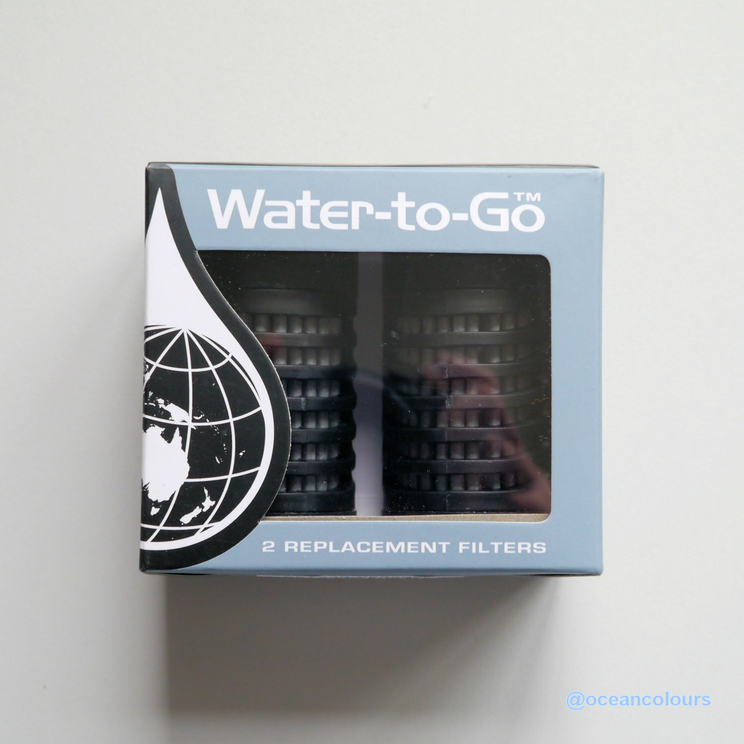 Water to Go 2 Replacement Filters for 75cl Bottle Twin Pack Watertogo Black New