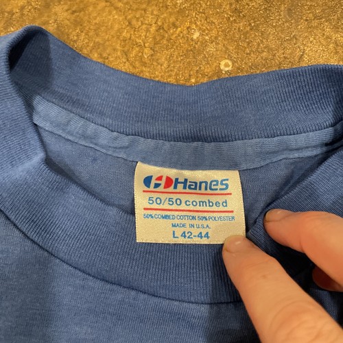 Vintage Hanes 50/50 Combed Large New Jersey State Police 99th Class T Shirt Blue - Picture 6 of 10