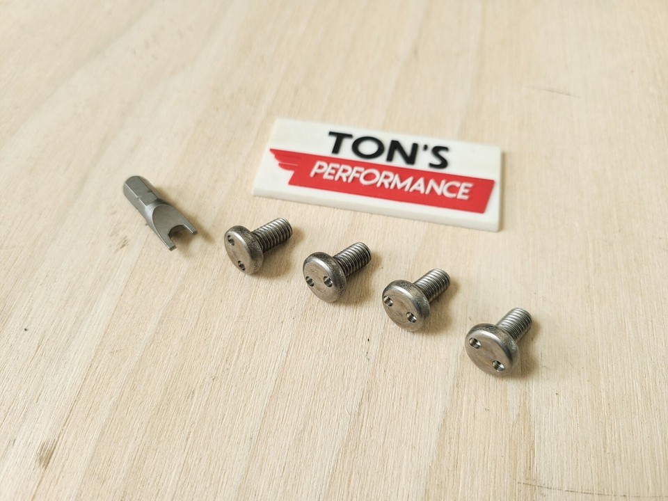 VW SECURITY Anti Theft luxury Auto License Plate Screws WHITE Covers bolts