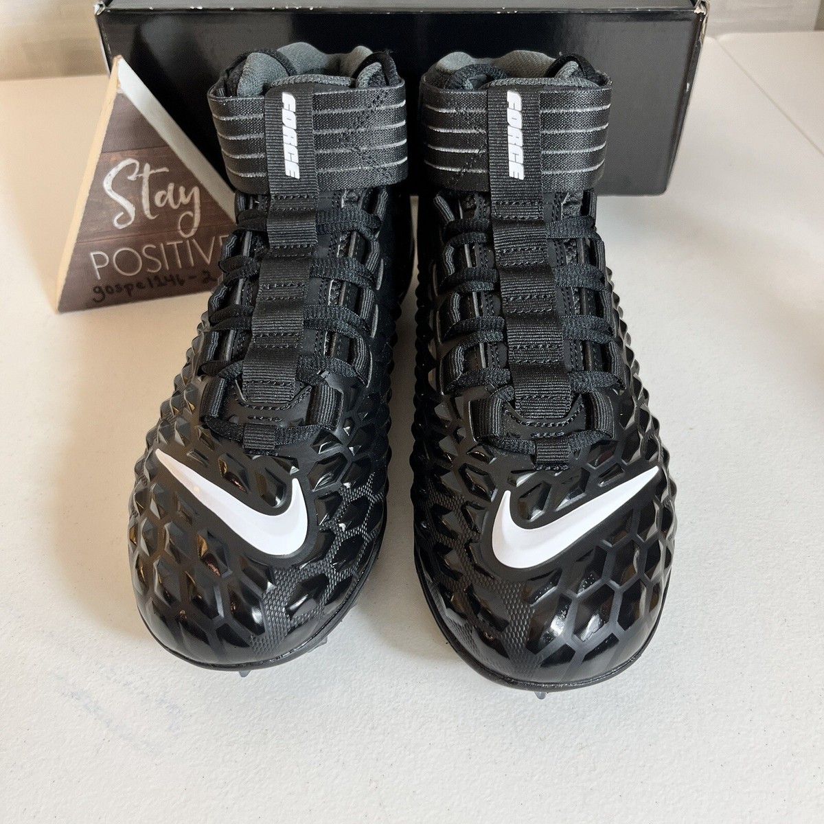 Nike Force Savage Pro 2 Football Cleats Black White Men