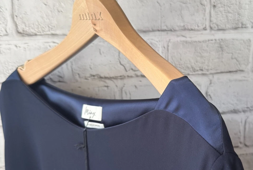 Sallie Sahne Gr 48 Kleid KALLIE A-Linie Dark Blue Dunkelblau NEU - Bild 4 von 4