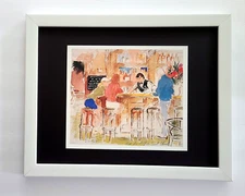LEROY NEIMAN + BAR DE GOLF + CIRCA 1990'S + SIGNED GOLF PRINT+  FRAMED $