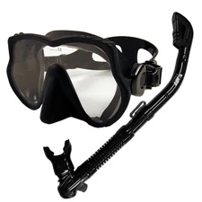 Promate Scuba Frameless Dive Mask Dry Snorkel Gear Set Snorkeling Spearfishing