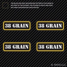 (4x) 38 Grain Ammo Can Sticker Set Decal Self Adhesive molon bullet type 2