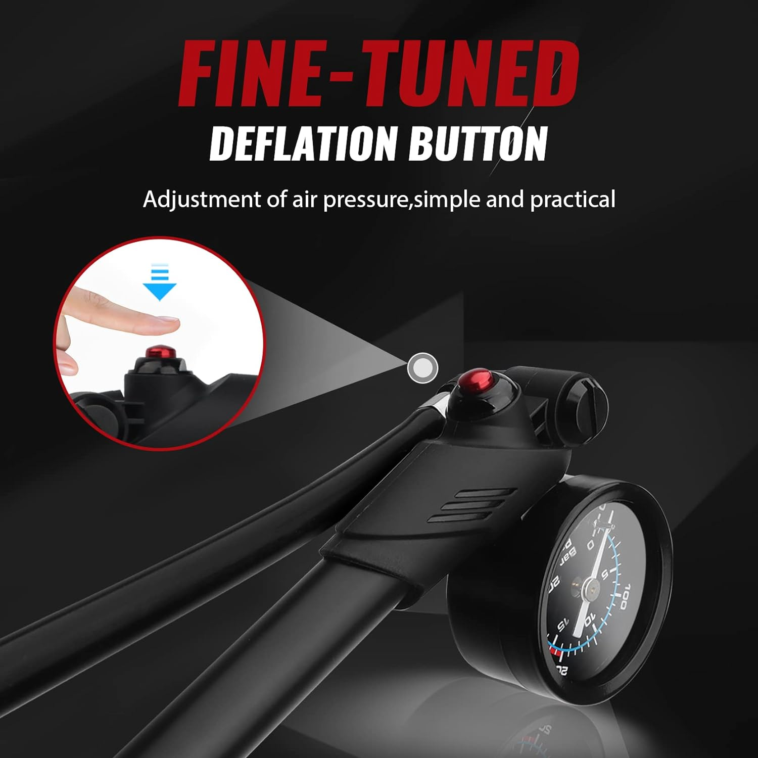 HighPressure Shock Pump for Mountain Bike, Shock Air Pump for Fork and