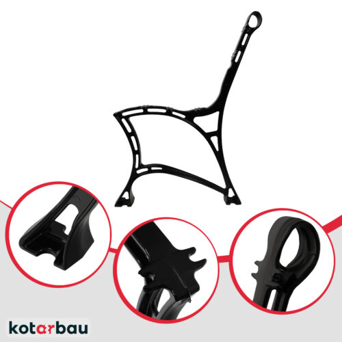 KOTARBAU® Juego de 2 bases de banco de aluminio negro banco de jardín patines... - Imagen 4 de 9