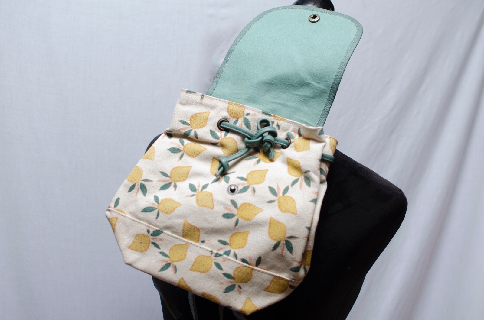 JOYN Fruit Pattern Canvas Backpack Pockets Lightw… - image 7