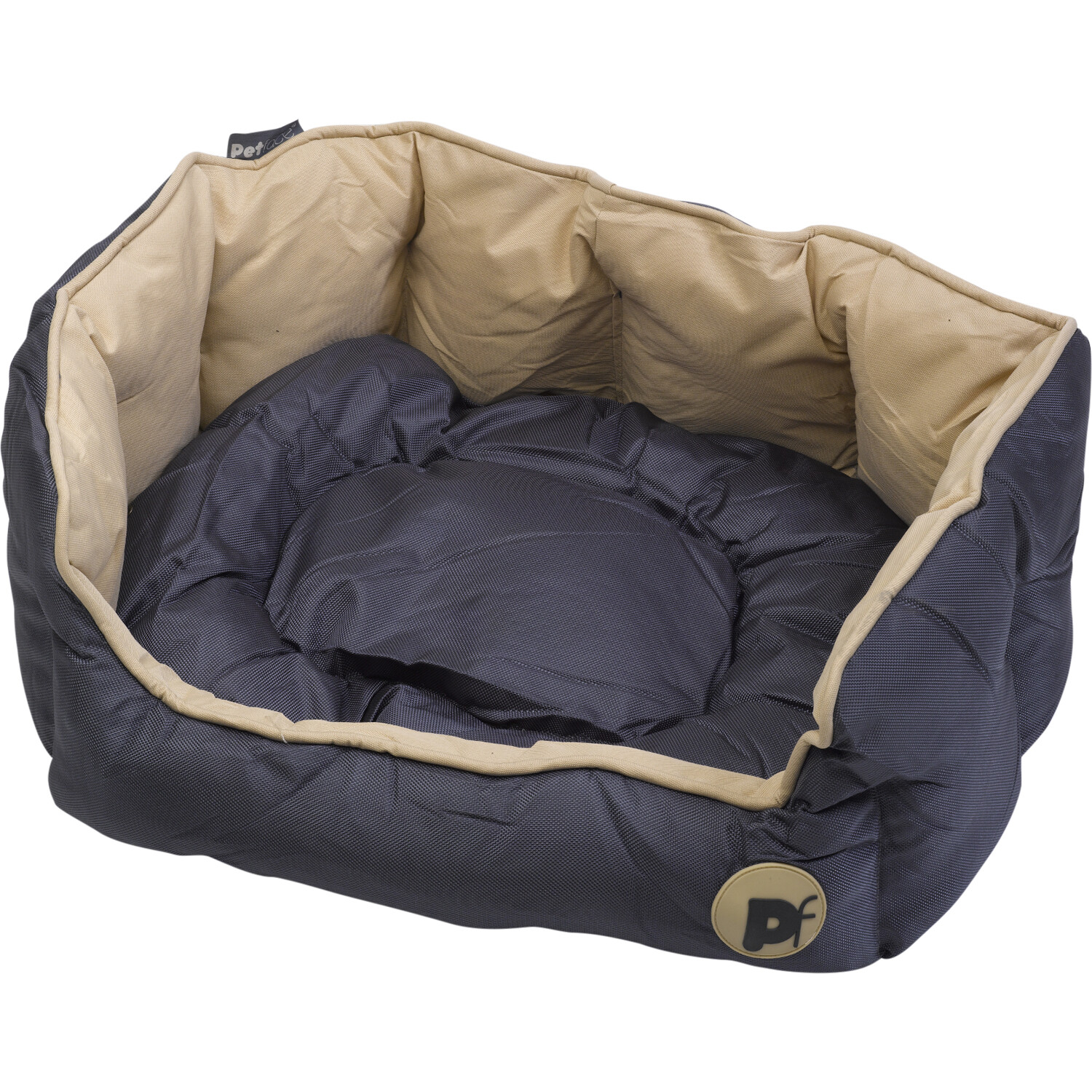 Petface Sam's Luxus-Hundekörbchen Oval, Größe S – Aus Weichem Wildlederimitat Und Kunstfell, Maschinenwaschbar